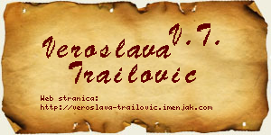 Veroslava Trailović vizit kartica